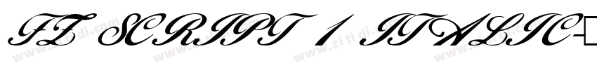 FZ SCRIPT 1 ITALIC字体转换